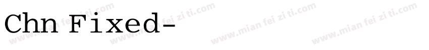 Chn Fixed字体转换